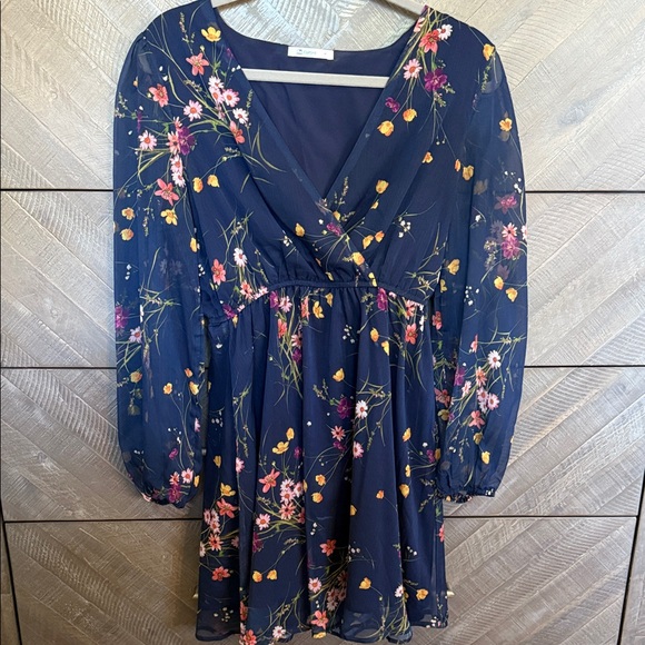 Cupshe Dresses & Skirts - Cupshe Navy Floral Dress